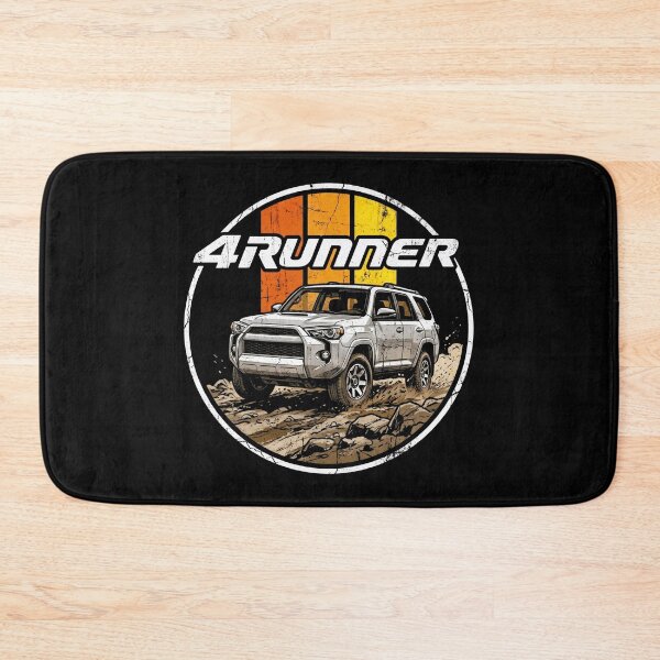 Item preview, Retro Distressed Style 5th Gen 4Runner Offroad Terran Silver 4x4 [Black Shirt Only] designed and sold by Off-Road-Zone.