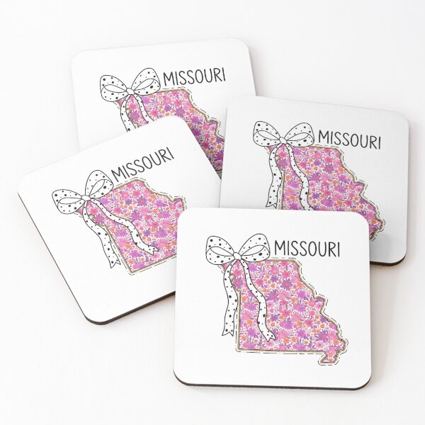 Item preview, Cute Missouri Floral Map Graphic Coquette Bow Design designed and sold by Paper Drip.