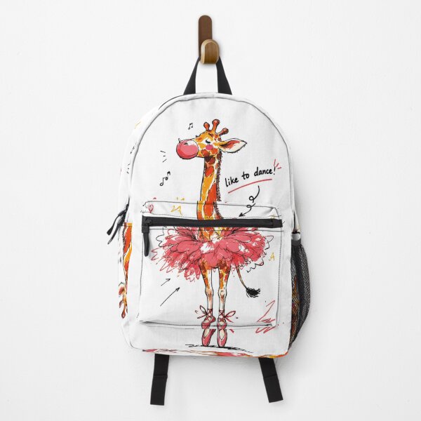 Item preview, Like to Dance Cute Ballet Giraffe with Bubble Gum – Hand-Drawn Art designed and sold by RamyGallery.