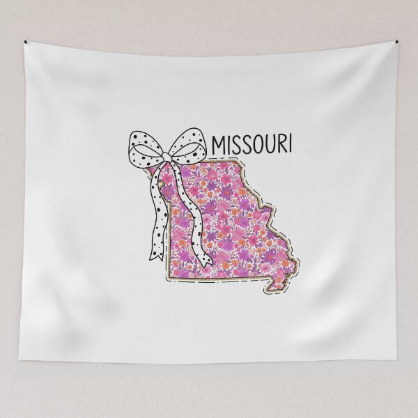 Item preview, Cute Missouri Floral Map Graphic Coquette Bow Design designed and sold by Paper Drip.