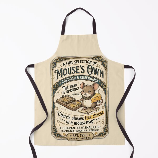 Item preview, Funny Vintage Mouse & Cheese Trap Design designed and sold by radiogalaxy.