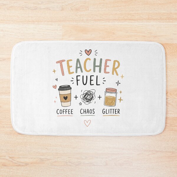 Item preview, Teacher Fuel Coffee Mug | Coffee Chaos Glitter Accent Mug designed and sold by Clean Print Goods.
