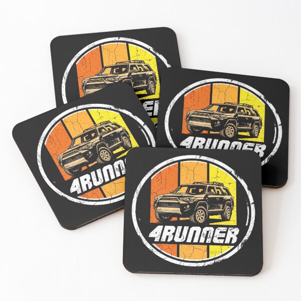 Item preview, Retro Distressed Style 5th Gen 4Runner Offroad Black 4x4 [Black Shirt Only] designed and sold by Off-Road-Zone.