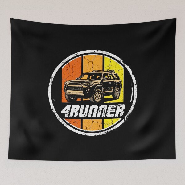 Item preview, Retro Distressed Style 5th Gen 4Runner Offroad Black 4x4 [Black Shirt Only] designed and sold by Off-Road-Zone.