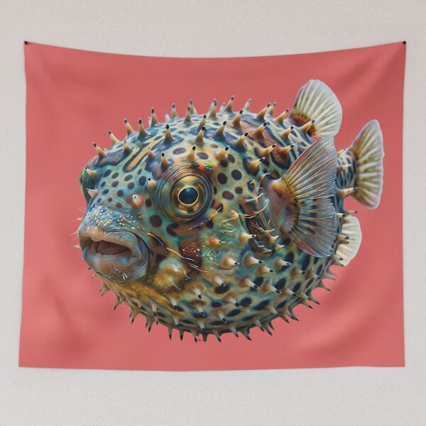 Item preview, Detailed Pufferfish Illustration on Isolated Background designed and sold by Utopian-Magic.