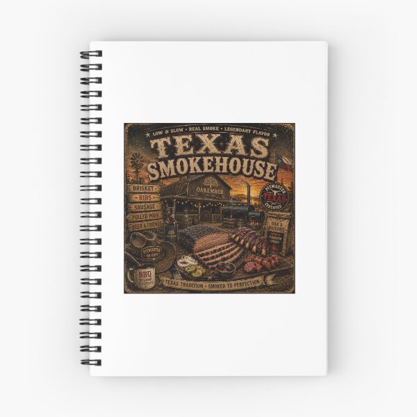 Item preview, Texas Smokehouse | Vintage BBQ Pitmaster Retro Design designed and sold by OakEmber.