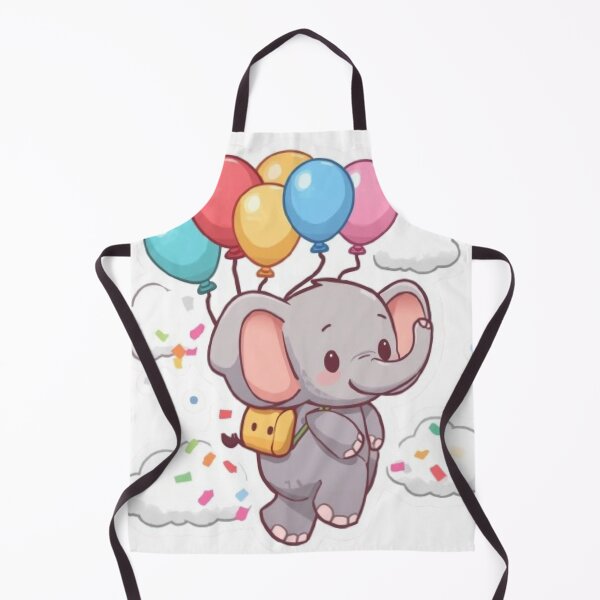 Item preview, Kawaii Balloon Elephant | Cute Pastel Animal Sticker designed and sold by Stylestickers55.