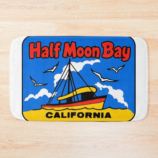 Item preview, Half Moon Bay California Vintage Style Decal designed and sold by Decal Mania.