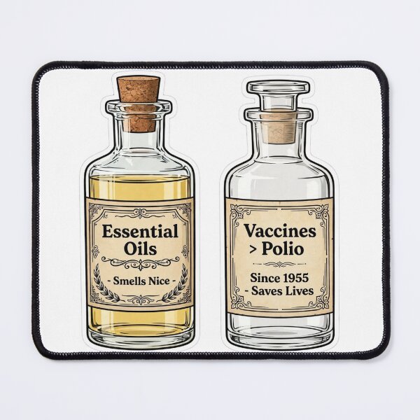 Item preview, Vaccines Beat Polio - Essential Oils Smell Nice designed and sold by Dead Scientists Society .