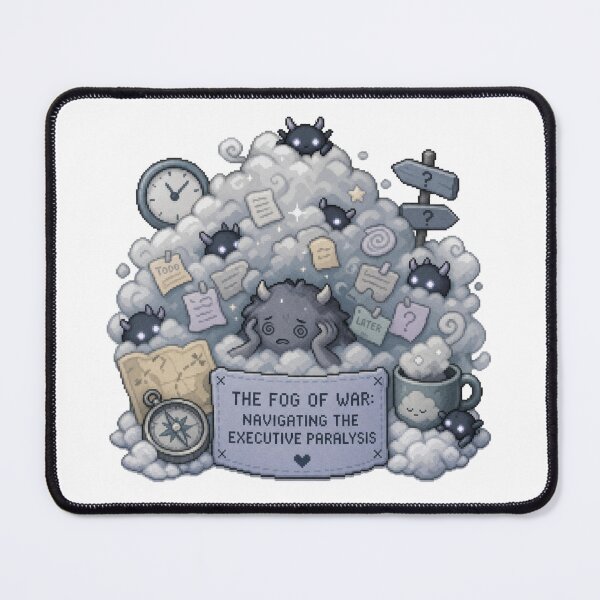 Item preview, The Fog of War: Navigating Executive Paralysis | Gamified ADHD RPG Sticker  designed and sold by PixelQuestDaily.