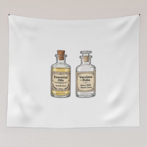Item preview, Vaccines Beat Polio - Essential Oils Smell Nice designed and sold by Dead Scientists Society .