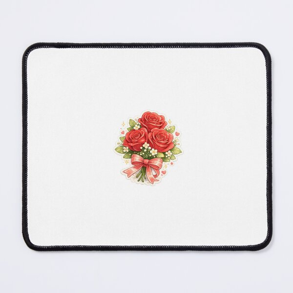 Item preview, Cute Red Rose Bouquet Sticker | Romantic Valentine's Roses | Kawaii Floral | Transparent PNG designed and sold by Ishratparween11.