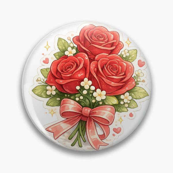Item preview, Cute Red Rose Bouquet Sticker | Romantic Valentine's Roses | Kawaii Floral | Transparent PNG designed and sold by Ishratparween11.