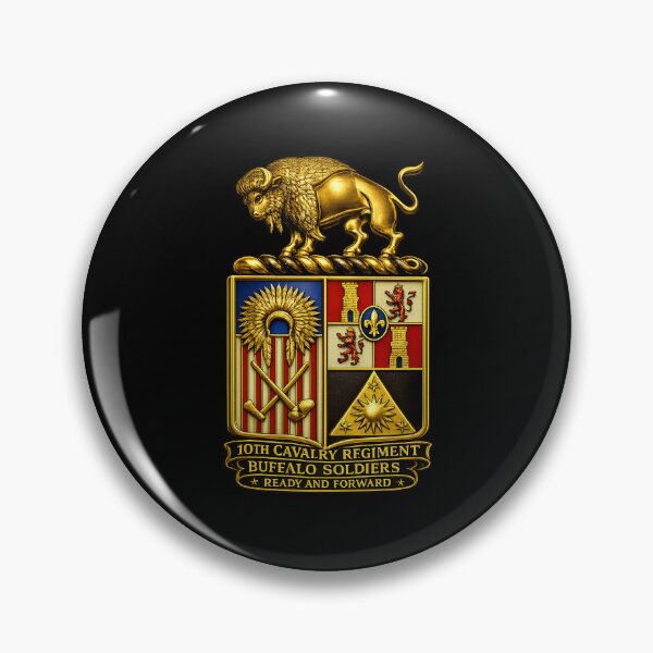 Item preview, 10th Cavalry Regiment - BUffalo Soldiers - COA - Ready and Forward - 3D Enhanced designed and sold by Military Insignia Products.