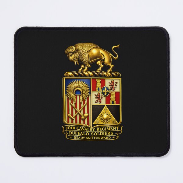 Item preview, 10th Cavalry Regiment - BUffalo Soldiers - COA - Ready and Forward - 3D Enhanced designed and sold by Military Insignia Products.