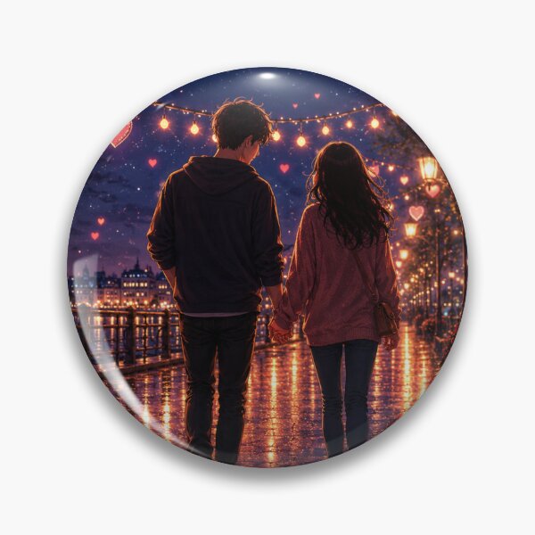 Item preview, Romantic Night Walk Under Glowing Hearts designed and sold by Lumio craft.