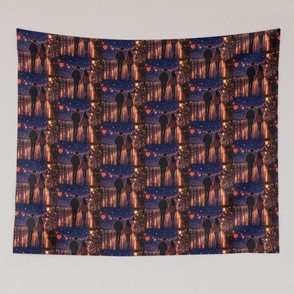 Item preview, Romantic Night Walk Under Glowing Hearts designed and sold by Lumio craft.