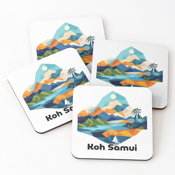 Item preview, Koh Samui Thailand - Abstract Tropical Island Beach Art designed and sold by OzzFrequency.