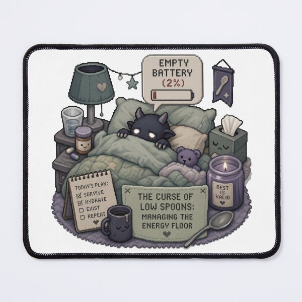 Item preview, The Curse of Low Spoons: Managing the Energy Floor | 16-Bit RPG Pixel Art for ADHD & Chronic Illness Habit Tracking designed and sold by PixelQuestDaily.
