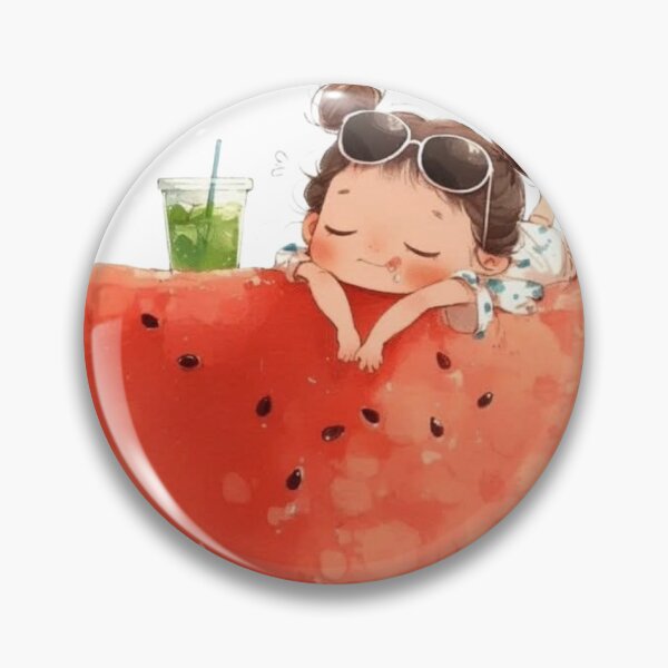 Item preview, Cute Watermelon Summer Girl Illustration designed and sold by Reshmakhan.
