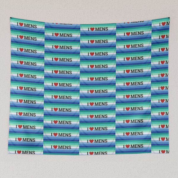 Item preview, I Love Men's Pride Flag Design designed and sold by Purpleclomb.