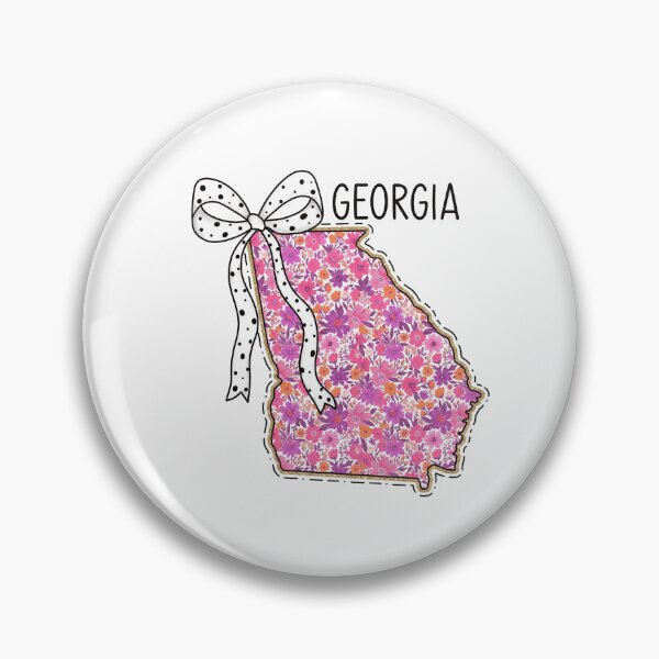 Item preview, Cute Georgia Floral Map Graphic Coquette Bow Design designed and sold by Paper Drip.