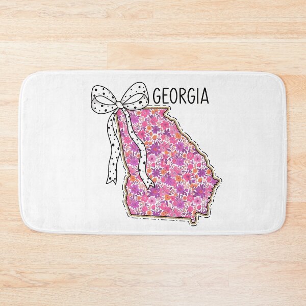 Item preview, Cute Georgia Floral Map Graphic Coquette Bow Design designed and sold by Paper Drip.