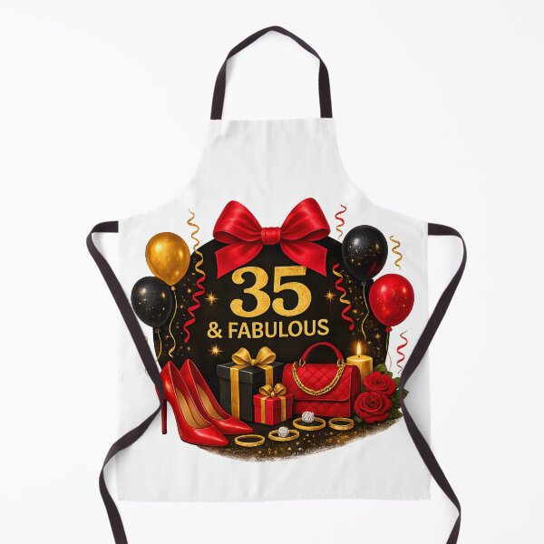 Item preview, 35th Birthday Red Gold Balloons designed and sold by DigiAngDesigns.