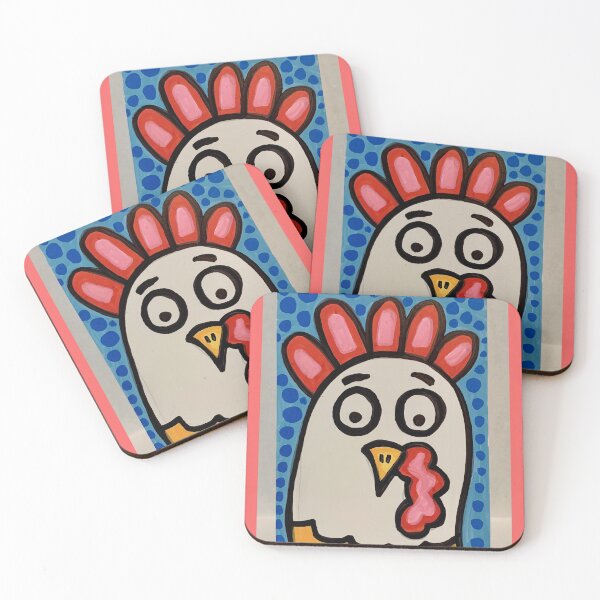 Item preview, Chicken Head with Dots designed and sold by GemmasGems.