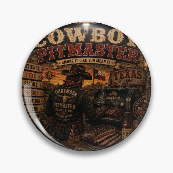 Item preview, Cowboy Pitmaster | Vintage Western BBQ Retro Design designed and sold by OakEmber.