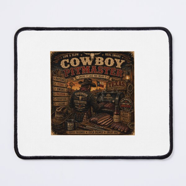Item preview, Cowboy Pitmaster | Vintage Western BBQ Retro Design designed and sold by OakEmber.