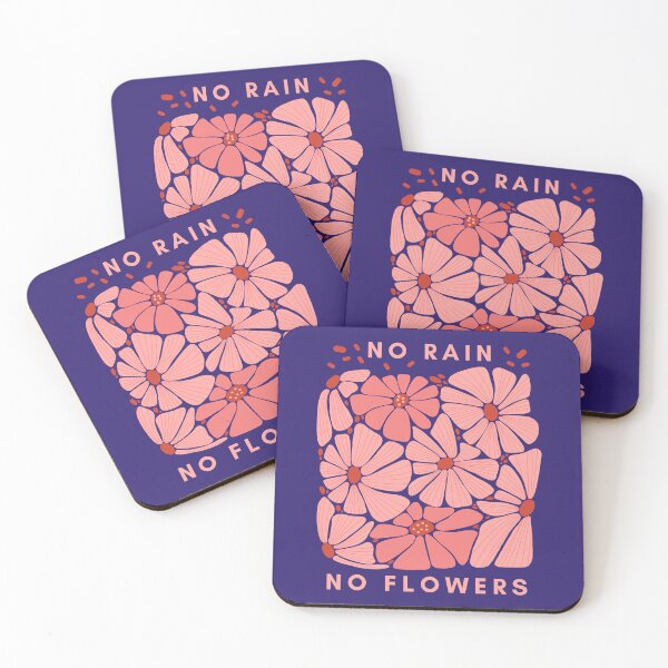 Item preview, No Rain No Flowers | Floral Quote designed and sold by UltraView.