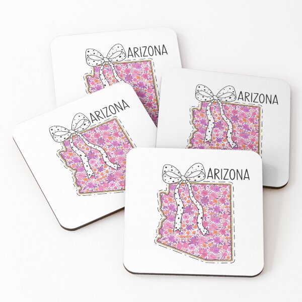 Item preview, Cute Arizona Floral Map Graphic Coquette Bow Design  designed and sold by Paper Drip.