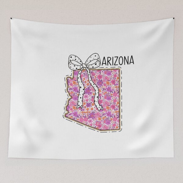 Item preview, Cute Arizona Floral Map Graphic Coquette Bow Design  designed and sold by Paper Drip.