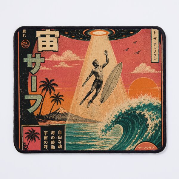 Item preview, Cosmic Surf – Retro UFO Vintage Surf Poster designed and sold by zumerdiego.