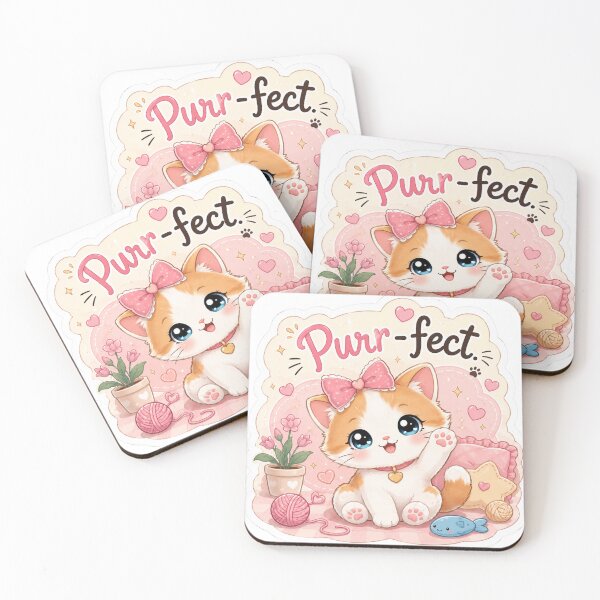 Item preview, Cute Kawaii Cat Sticker | Purr-fect Baby Kitty with Blue Eyes designed and sold by Snikdha.