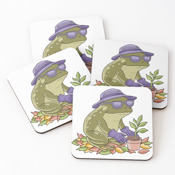 Item preview, Frog Cute Cottagecore Planting a Flower  designed and sold by LeshanArt.