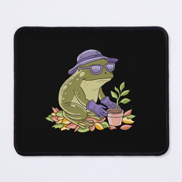 Item preview, Frog Cute Cottagecore Planting a Flower  designed and sold by LeshanArt.