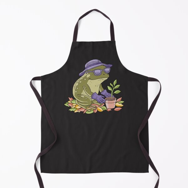 Item preview, Frog Cute Cottagecore Planting a Flower  designed and sold by LeshanArt.