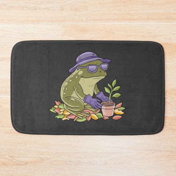 Item preview, Frog Cute Cottagecore Planting a Flower  designed and sold by LeshanArt.