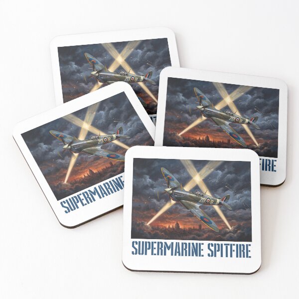 Item preview, Supermarine Spitfire over London (with text) designed and sold by Yaremchuk.