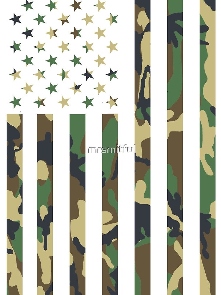 US Army Military Veteran Camo Camouflage American Flag T-Shirt Leggings  for Sale by mrsmitful