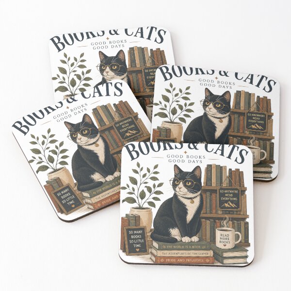 Item preview, Bookstore Cat Society designed and sold by NeoSakura.