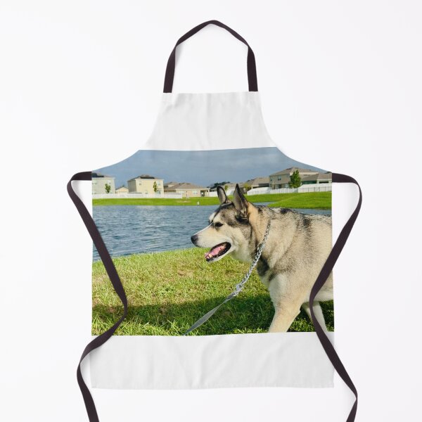 Item preview, Florida Paws - Husky on Leash by the Water - Serene Side Profile. designed and sold by QuietBloomDHS.