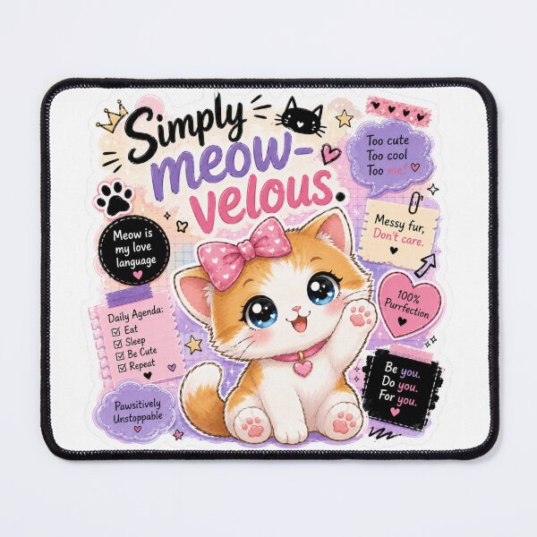 Item preview, Simply Meow-velous Cat Sticker | Cute Kawaii Gen Z Kitten designed and sold by Snikdha.