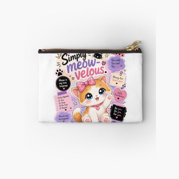 Item preview, Simply Meow-velous Cat Sticker | Cute Kawaii Gen Z Kitten designed and sold by Snikdha.