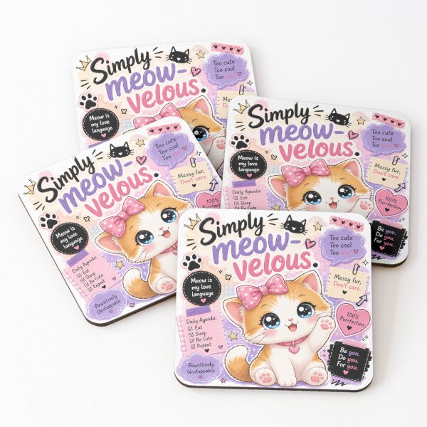 Item preview, Simply Meow-velous Cat Sticker | Cute Kawaii Gen Z Kitten designed and sold by Snikdha.