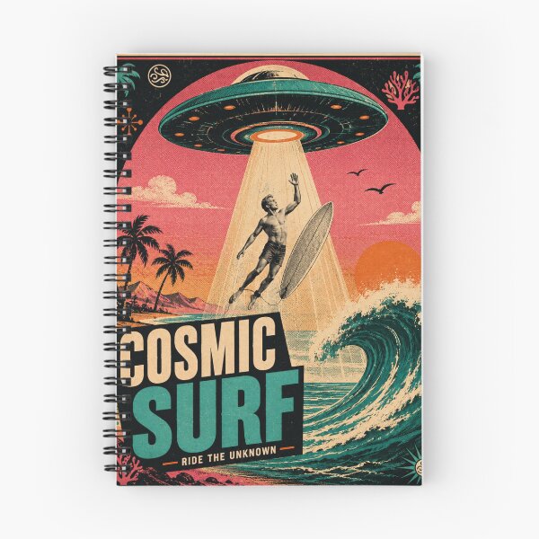 Item preview, Cosmic Surf – Retro UFO Vintage Surf Poster designed and sold by zumerdiego.
