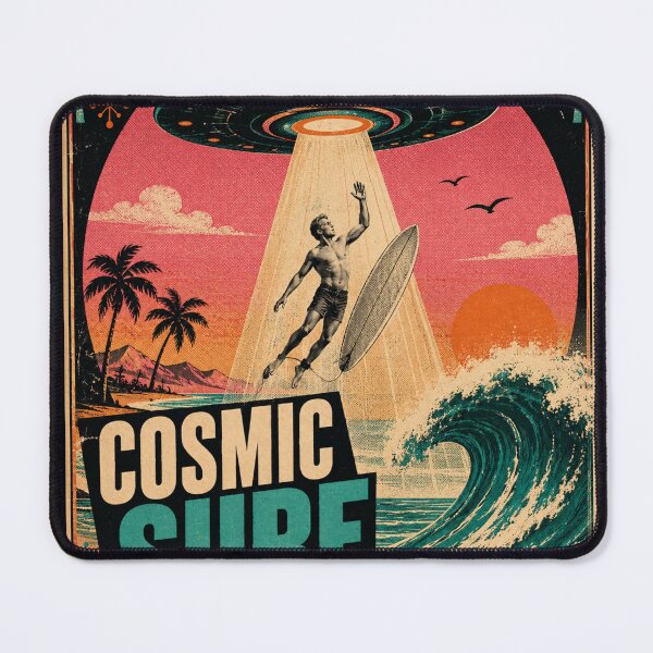 Item preview, Cosmic Surf – Retro UFO Vintage Surf Poster designed and sold by zumerdiego.