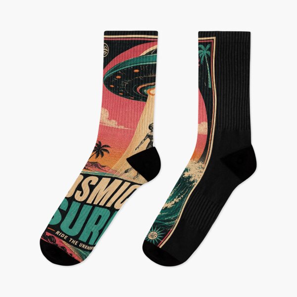 Item preview, Cosmic Surf – Retro UFO Vintage Surf Poster designed and sold by zumerdiego.